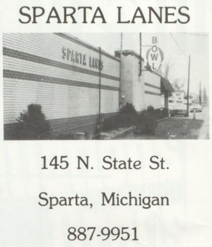 Sparta Lanes (Garden Patch Restaurant) - 1982 Sparta High School Yearbook Ad
